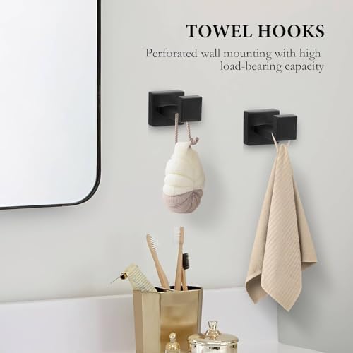 DUMDER 10-Piece Matte Black Bathroom Hardware Set