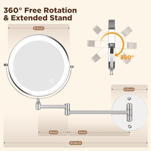 Double-Sided Vanity Mirror