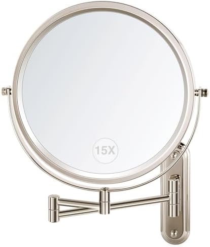 VORREMIRR Double Sided Wall Makeup Mirror 15X Magnification