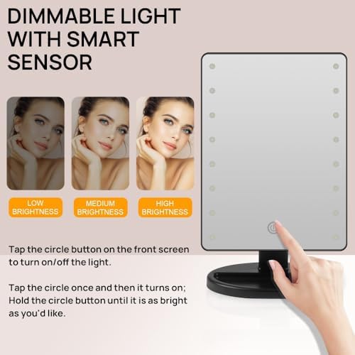 Bright Durable Makeup Mirror with Adjustment