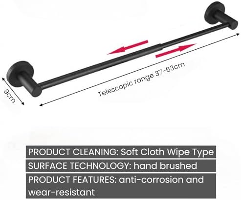 SLTLDragne304 fit wall-mounted towel holder 24 Matte Black