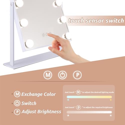 Hansong 10x Magnifying Vanity Mirror with Lights