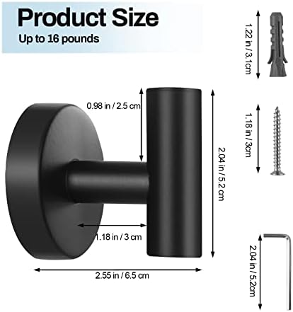 Heavy Duty Bathroom Towel Hook 4-Piece Set