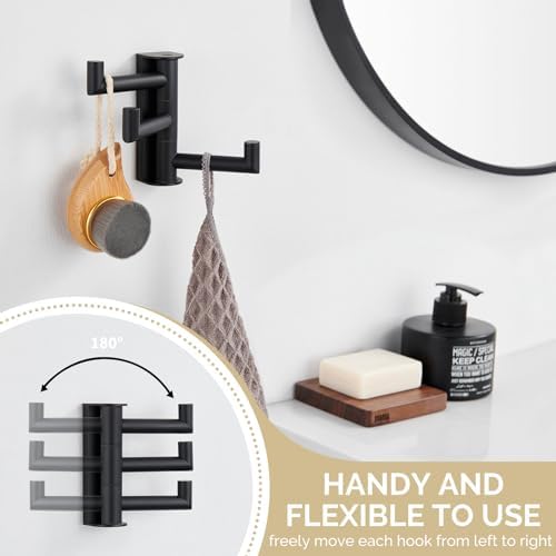 Angle Simple Swivel Towel Hook 3 Arms