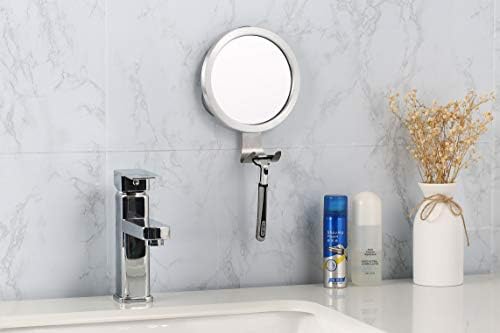Ettori Fogless Shower Mirror with Razor Holder and Suction Cups