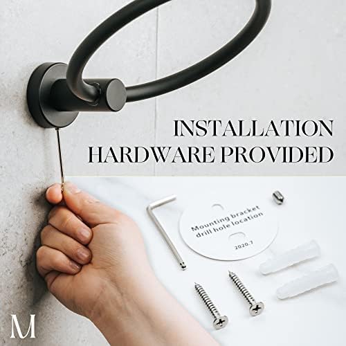 MARMOLUX ACC Matte Black Towel Ring - SUS304 Stainless Steel