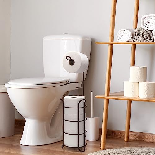 BROOKSTONE Bronze Toilet Paper Organizer Space-Saving Anti-Slip