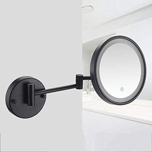 8-Inch Wall-Mounted Makeup Mirror with LED Lights and 360 Swivel
