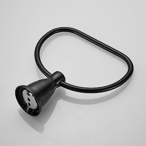Compact Rust-Proof Bronze Towel Ring Durable Stylish Bathroom Kitchen Towel Holder