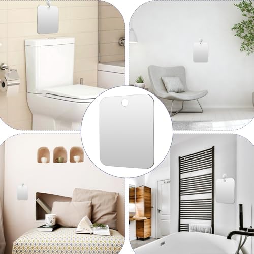 Lusofie Anti-Fog Portable Shower Mirror Shatterproof Travel Camping Mirror