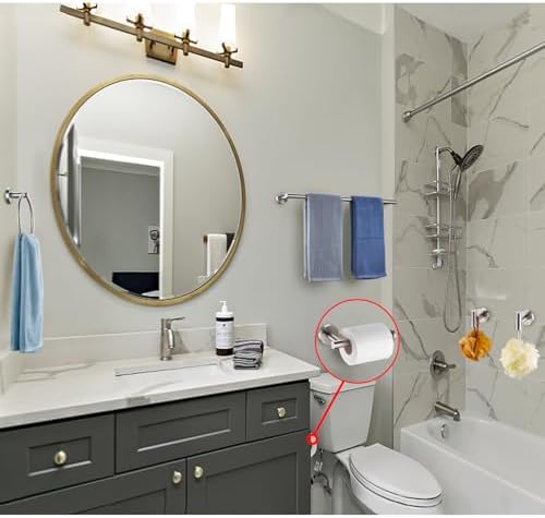 Modern 5-Piece Brushed Nickel Bathroom Hardware Set
