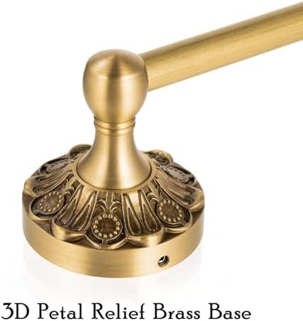 Antique Brass Petal-Relief Toilet Paper Holder