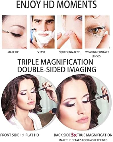 Gold 8Inch Makeup Mirror with 3X Magnification