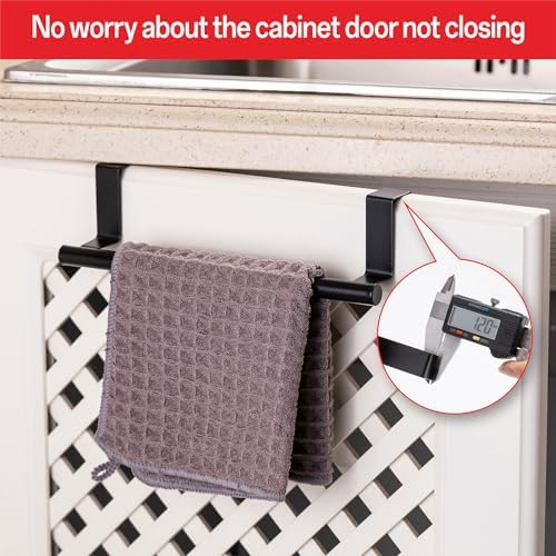 Stainless Steel Cabinet Towel Holder Matte Black