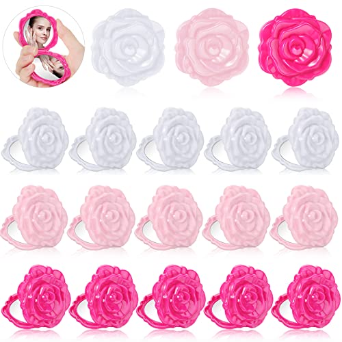 30 Pcs Compact Pink Rose Mirrors Travel Wedding Party Favors