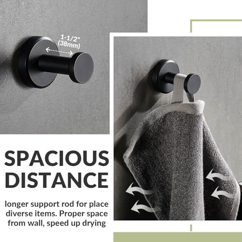 Stainless Steel Robe Towel Hook Bathroom Storage Solution
