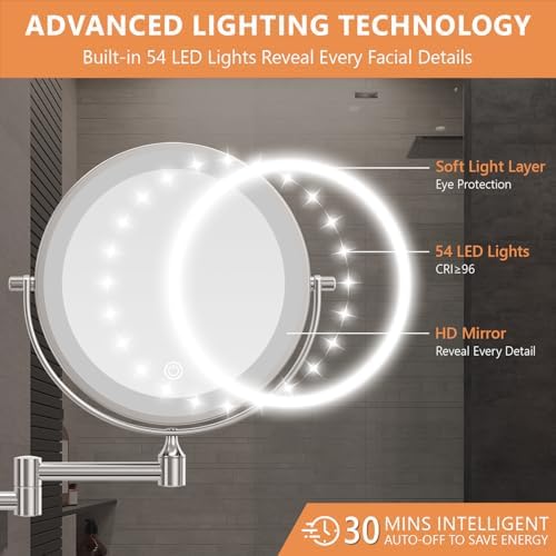 Wall Mounted Magnifying Makeup Mirror