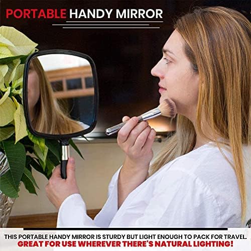 MIRRORVANA Large Hand Mirror withComfortable Handle