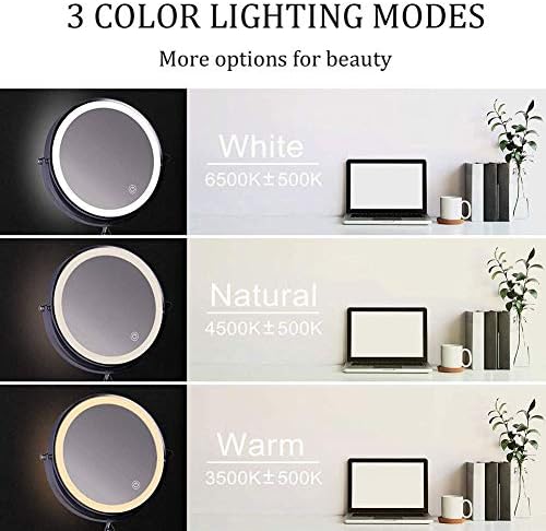 Inbeeka 8 Touchscreen LED Wall-Mounted Makeup Mirror