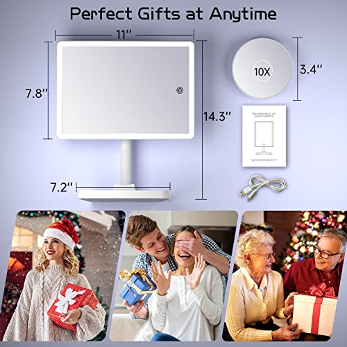 High-Quality Makeup Vanity Mirror with 96 LED Lights and 10x Magnification