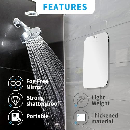 SAFEE MRROR - Effortless Shave Travel-Friendly 6x8 Shower Mirror