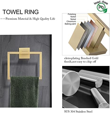 Curated 5-Piece Gold Bathroom Hardware Set for Maximum Convenience