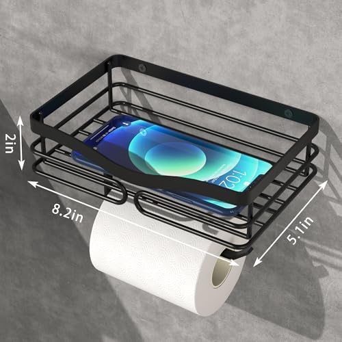 AIDILI Metal Black Toilet Paper Holder