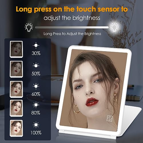 Travel-Friendly and Stylish LED Makeup Mirror