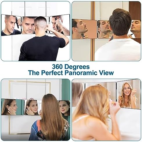 360-Degree Trifold Mirror Black Wentoma