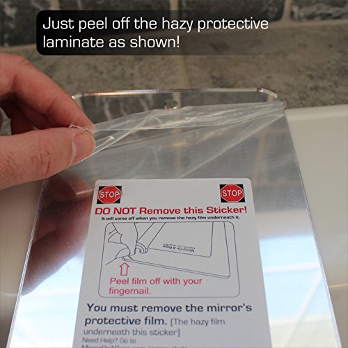 Mirror On A Rope Clear shower mirror with adjustable rope