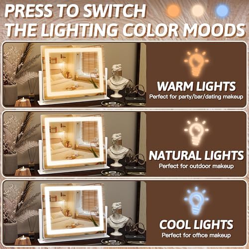 FENNIO 2-in-1 Vanity Mirror with Lights