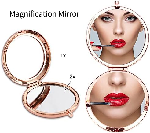 GAOLZIUY Rose Gold Compact Mirror for Daughters Elegant and Personal