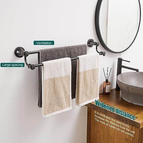 Adjustable stainless steel towel bar for bathrooms