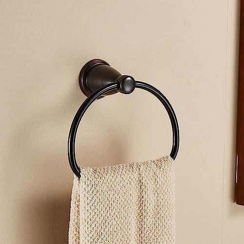 Compact Rust-Proof Bronze Towel Ring Durable Stylish Bathroom Kitchen Towel Holder