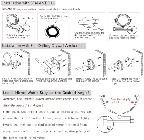 Luxury 8-inch Wall-Mounted Makeup Mirror
