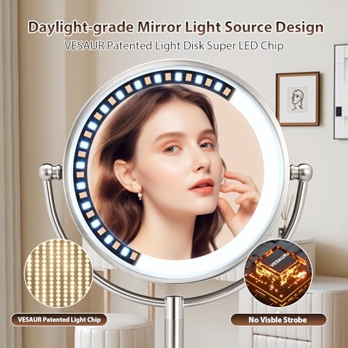 Professional 10x Magnifying Lighted Makeup Mirror with 85 Size