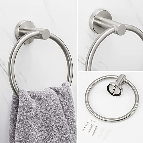 NearMoon Wall-Mounted Bath Towel Holder Brushed Nickel