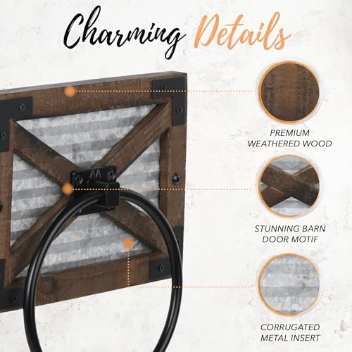 Autumn Alley Farmhouse Towel Holder for Bathroom