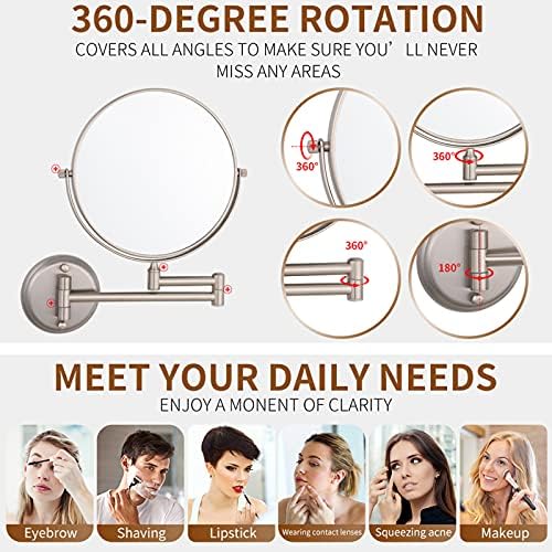 Double-Sided Shaving Make-up Mirror 5X