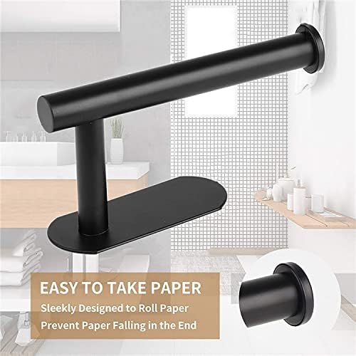 Rust-Resistant Matte Black Toilet Paper Holder