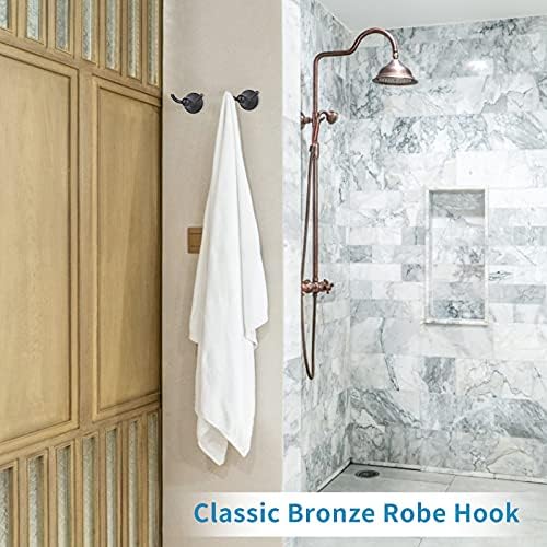 FILTA 2-Piece Bathroom Robe Towel Hooks Oil Rubbed Bronze Traditional Design