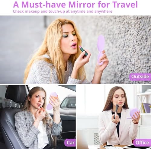Travel Compact Magnifying Mirror with Lights