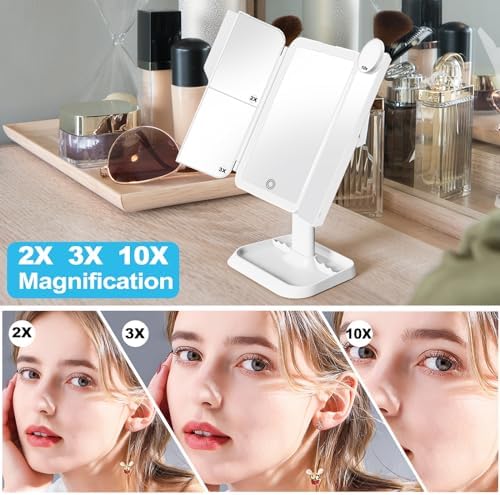 Glowing Makeup Mirror with Lights - sta