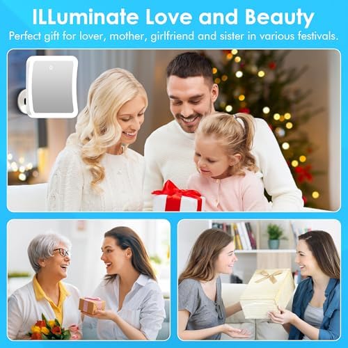 Glimmerx 10X Magnifying Lighted Makeup Mirror