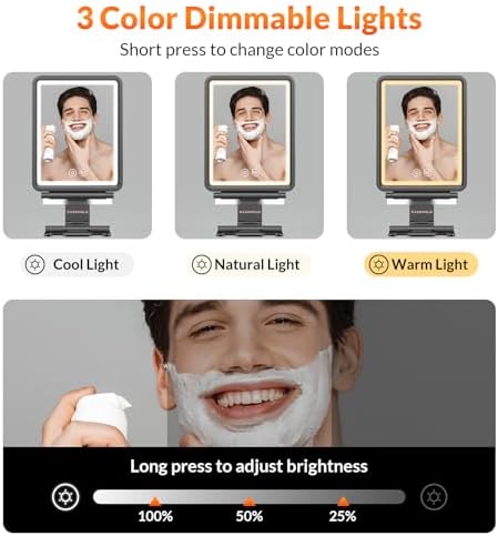 EASEHOLD - Heated Fogless Shower Mirror for Shaving
