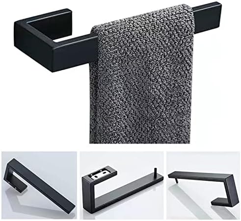 2-Piece Hand Towel Holder with Matte Black Finish