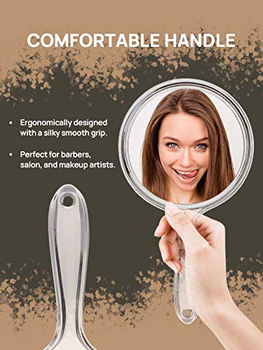 OMIRO Hand Mirror with 1X and 3X Magnification