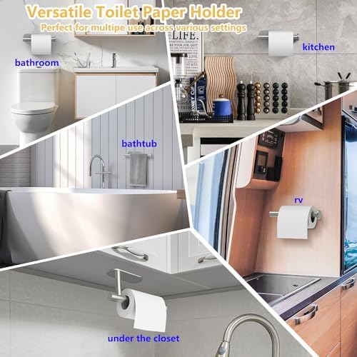 Stainless Steel Stick-On Toilet Paper Holder