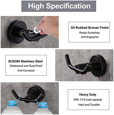 Premium Oil-Rubbed Bronze Towel Robe Hook