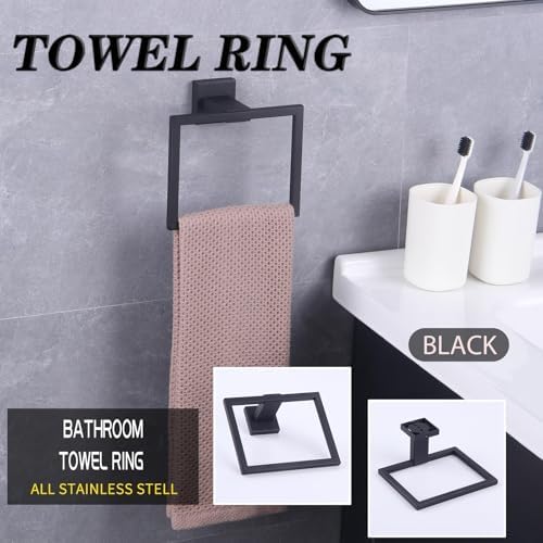 GERZWY Modern Stainless Steel Towel Holder Wall-Mounted bathroom towel Holder